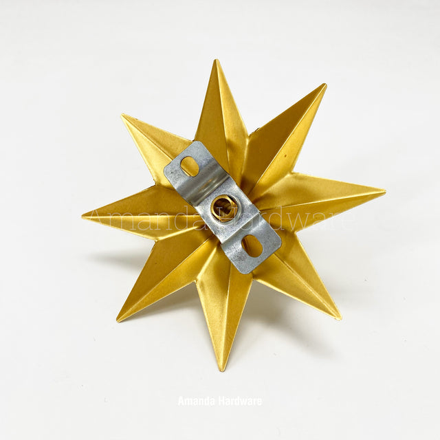 Lacquered Brass Star Hook - 4.25in