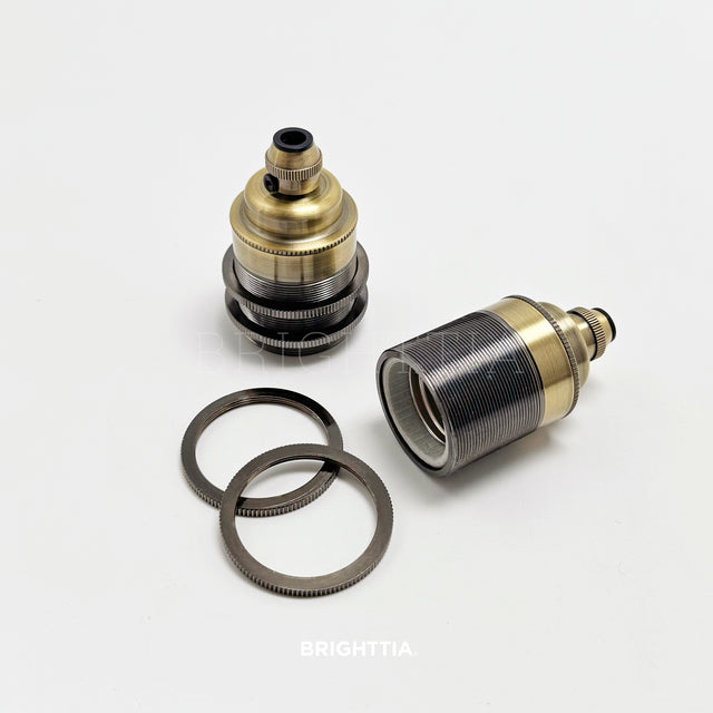 Premium Shade-Ready Socket - Antique Brass