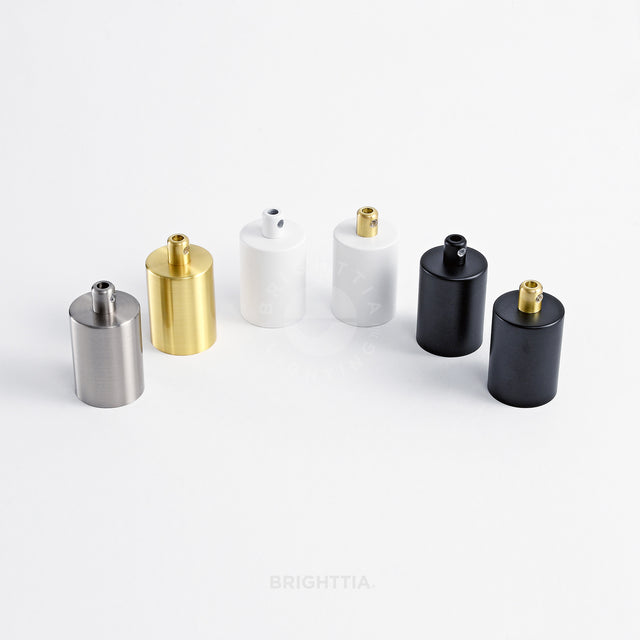 Full Cap E26 Bulb Socket With Cord Grip - Brushed Gold