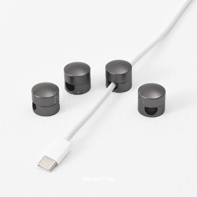 Cord Organizer Buttons - Matte Gunmetal 4PK