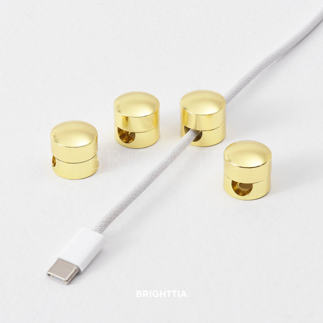 Cord Organizer Buttons - Shine Gold 4PK