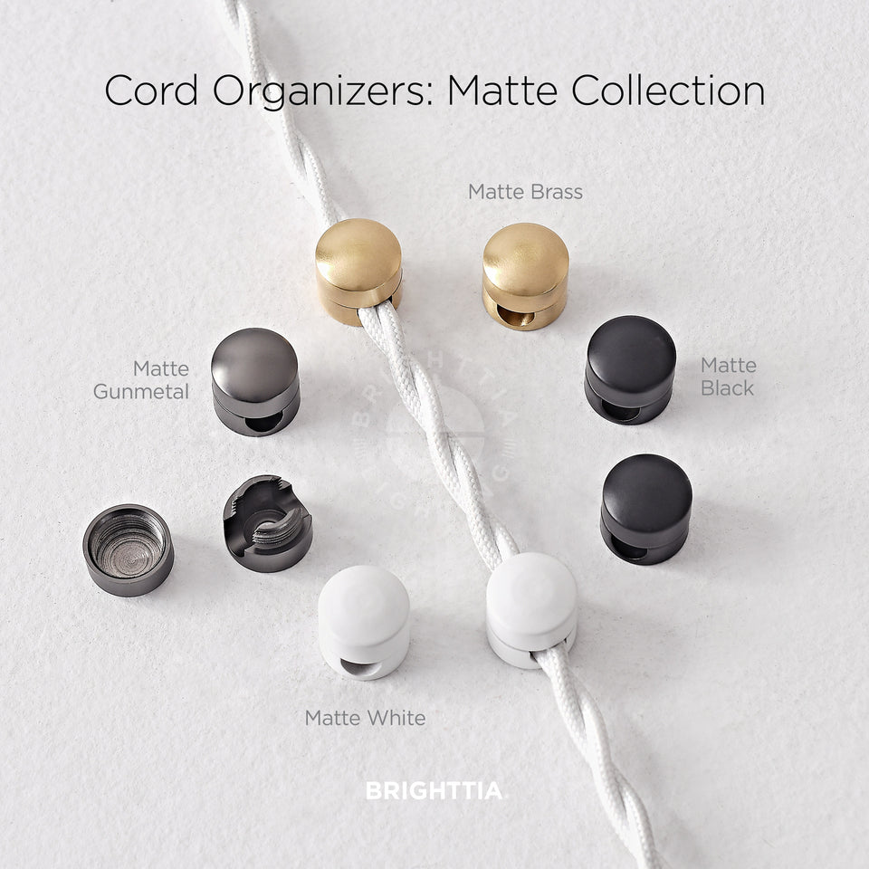 Cord Organizer Buttons - Matte Brass 2PK