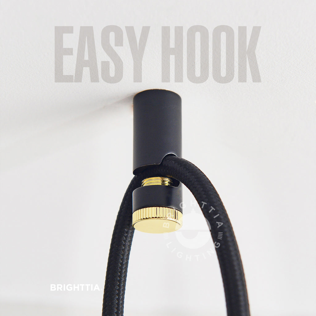 IDEALSV Small Black Ceiling Hooks 1/2'' Screw-in Light Hooks DIY Jewelry  Hooks (60Pack)