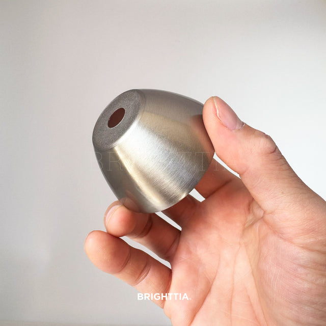 Curved Cap - 60x30mm - Brushed Nickel