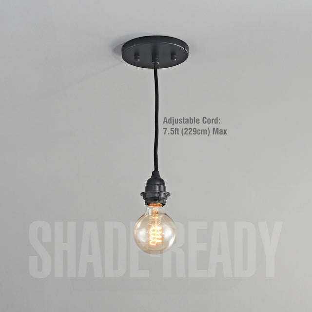 Shade Ready 1-Light Pendant - Black