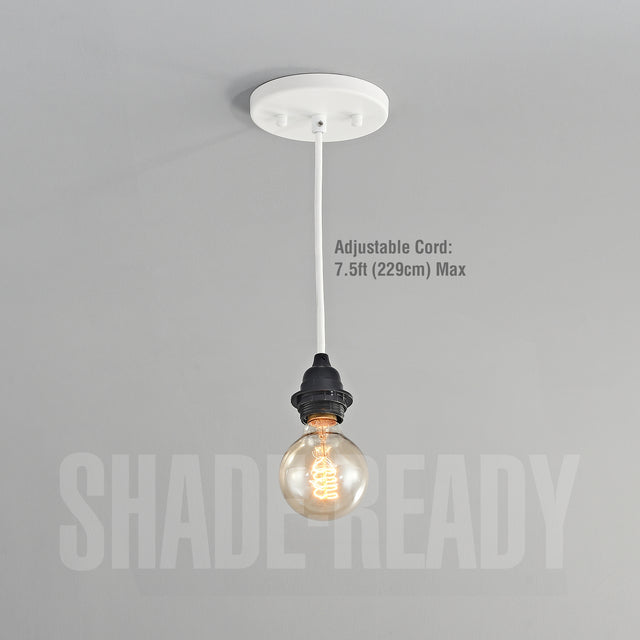 Shade Ready 1-Light Pendant - White