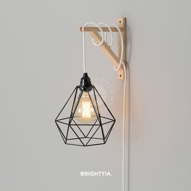 Portable Shade Ready Plug-In Pendant - White