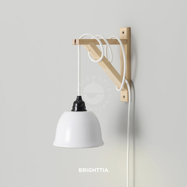 Portable Shade Ready Plug-In Pendant - White