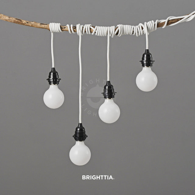 Portable Shade Ready Plug-In Pendant - White
