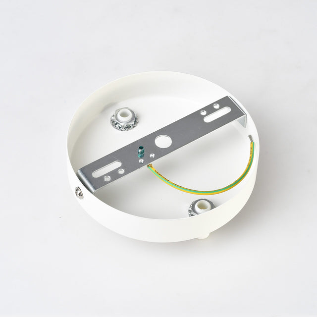 2-Port White Ceiling Canopy With Nylon Cord Grips