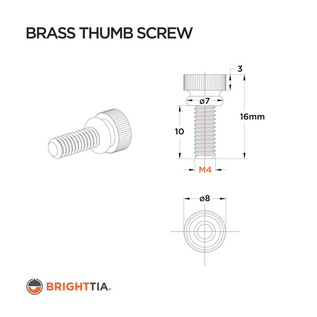 Brass Thumb Screw For Canopy Bracket - 2PCS