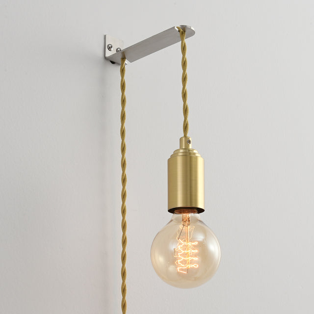 Brass Twisted Fabric Cord - Cloth Covered Electrical Wire