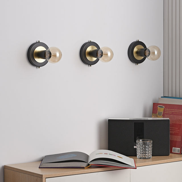 Luna Surface Mount Light - Black/Gold