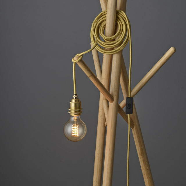 Premium Brass Shade Ready Plug-In Pendant - Brass