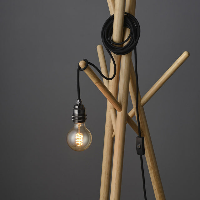 Premium Brass Shade Ready Plug-In Pendant - Gunmetal
