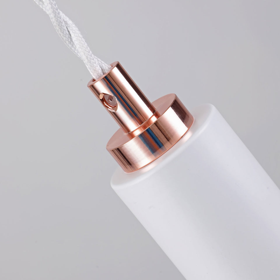 Simple Top Portable Plug-In Pendant - White/Rose Gold