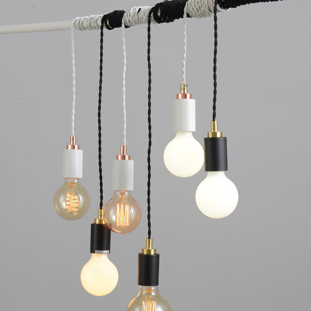 Simple Top Portable Plug-In Pendant - Brushed Gold