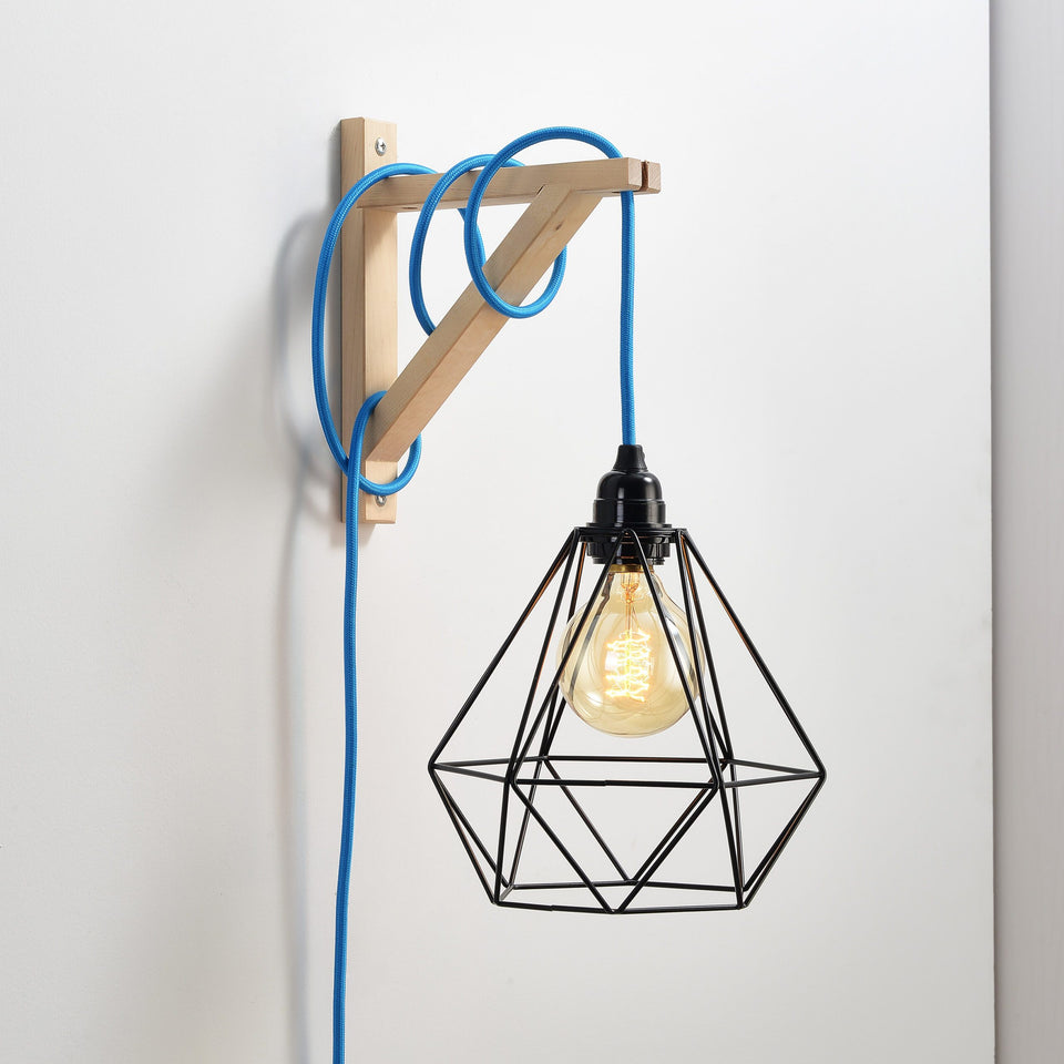 Portable Shade Ready Plug-In Pendant - Electric Blue