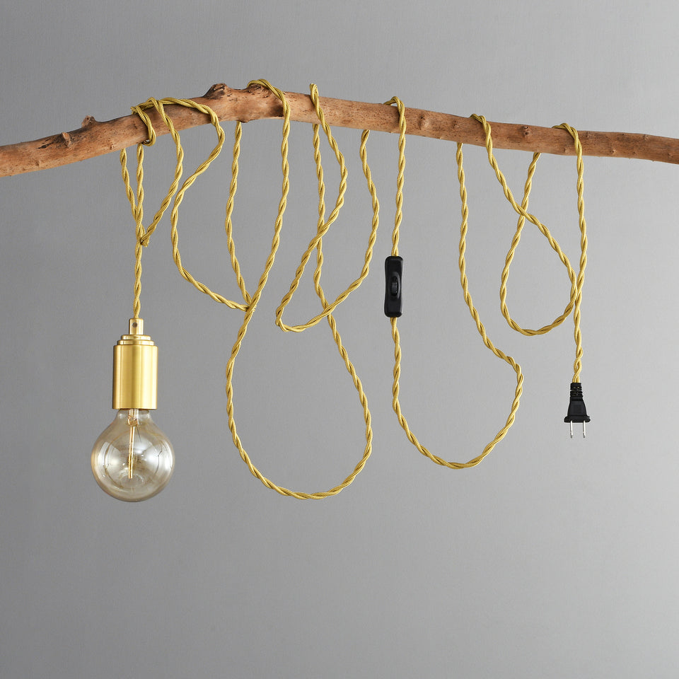 Step Up Plug-In Pendant - Brushed Gold