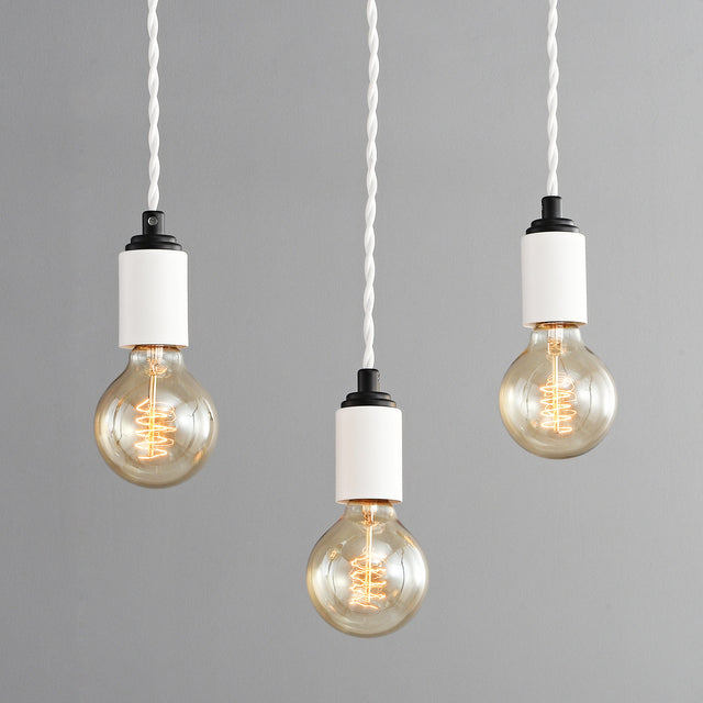 Step Up Plug-In Pendant - White & Black