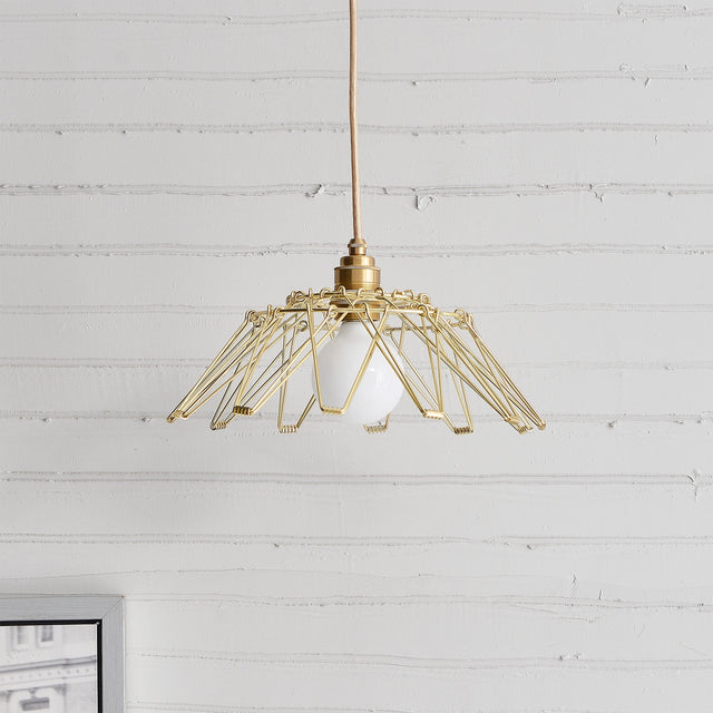 Transformable Stainless Steel Wire Bowl Lamp Shade - Small Gold