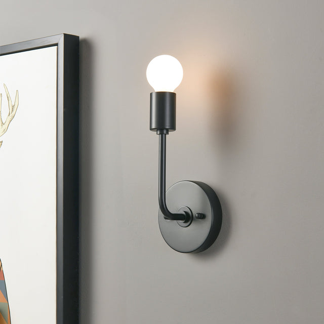 Slim 1-Light Wall Sconce - Black