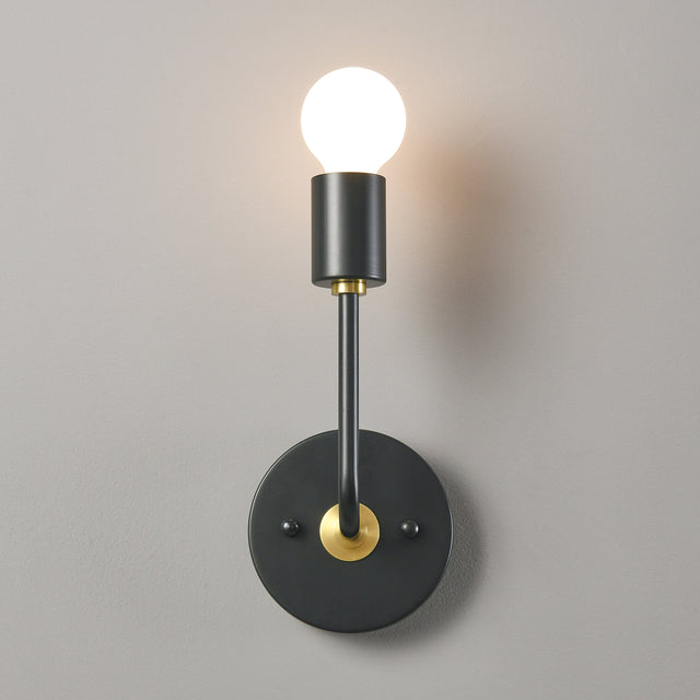 Slim 1-Light Wall Sconce - Black/Gold