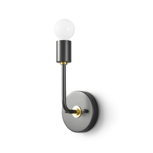 Slim 1-Light Wall Sconce - Black/Gold