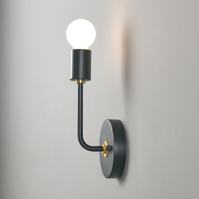 Slim 1-Light Wall Sconce - Black/Gold