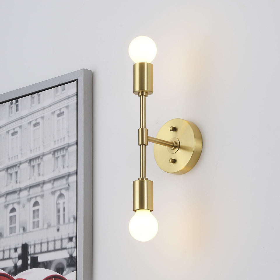 Brooklyn 2-Light Ceiling Lamp - Brushed Gold