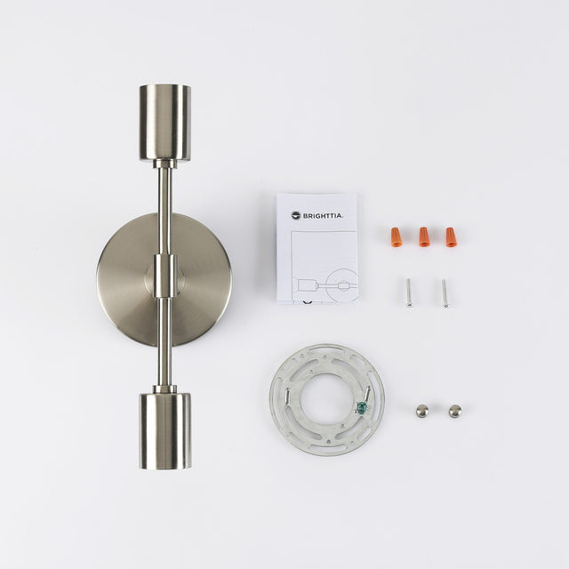 Brooklyn 2-Light Wall Sconce - Brushed Nickel