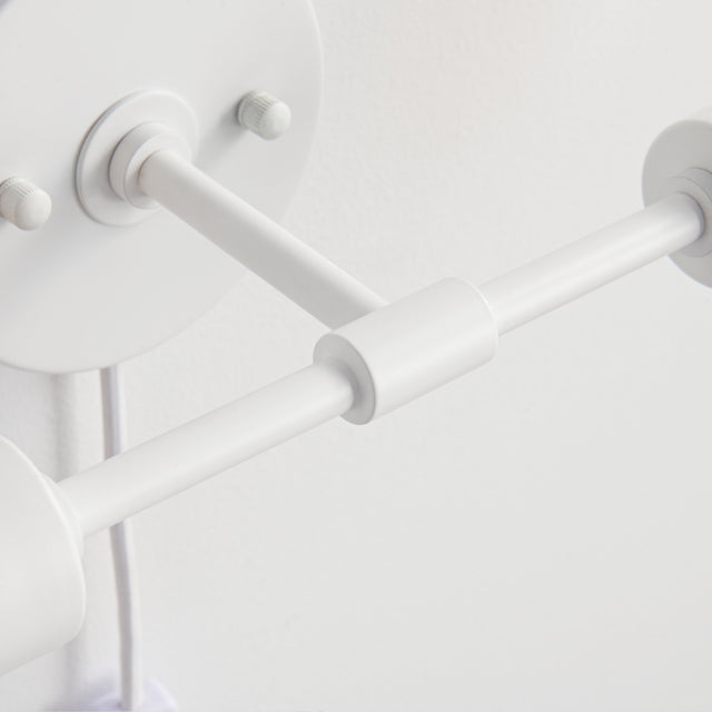 Brooklyn Plug-In 2-Light Wall Sconce - White