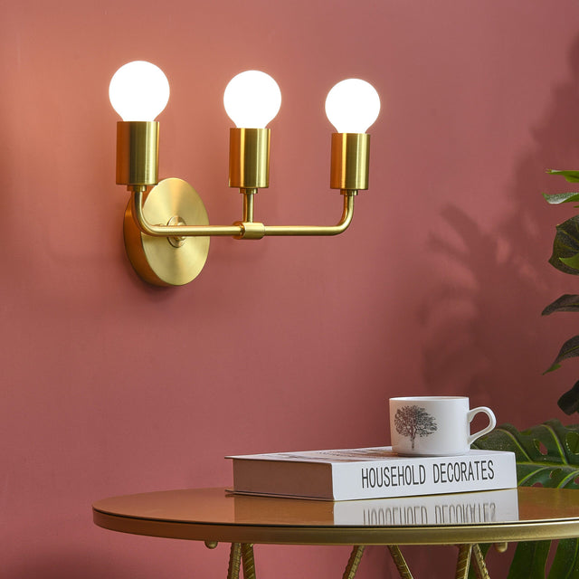 Brooklyn 3-Light Wall Sconce - Brushed Gold