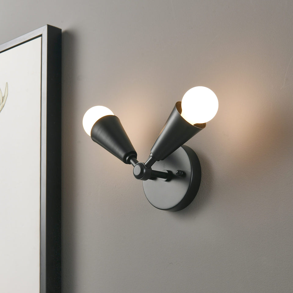 Connie 2-Light Wall Sconce - Black