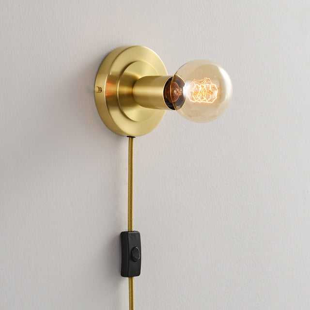 Luna Plug In Wall Sconce - Gold