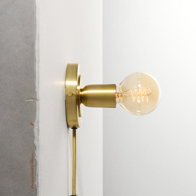 Luna Plug In Wall Sconce - Gold