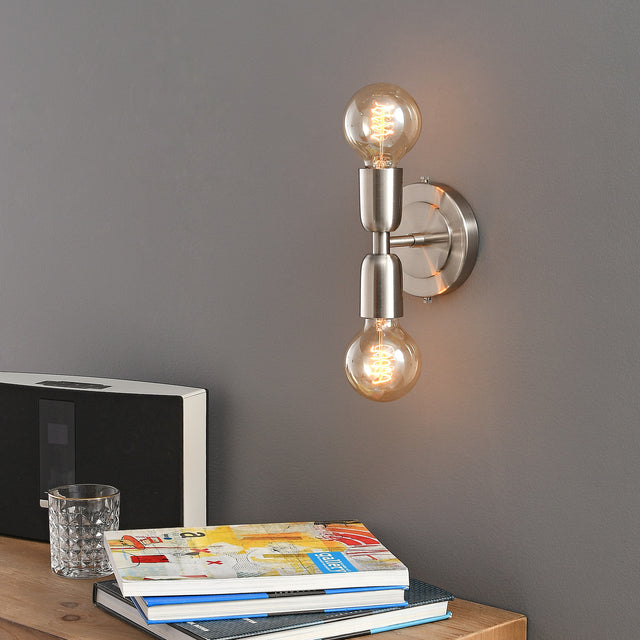Luna Duo Wall Sconce - Nickel