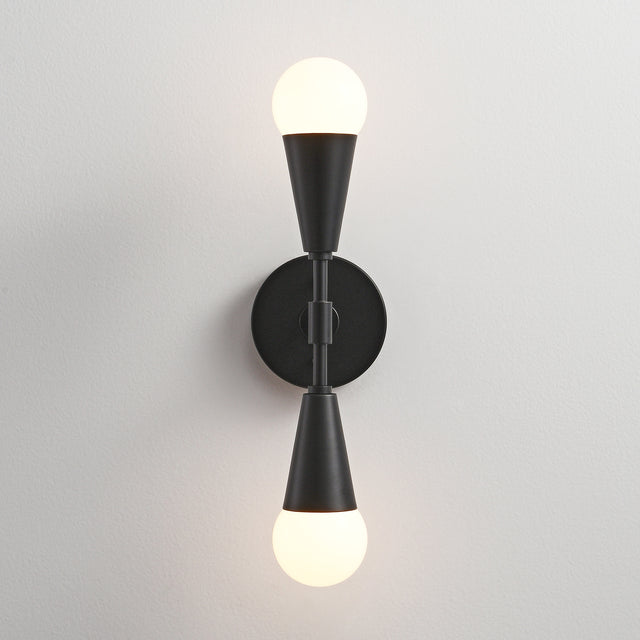 Vicky 2-Light Wall Sconce - Black