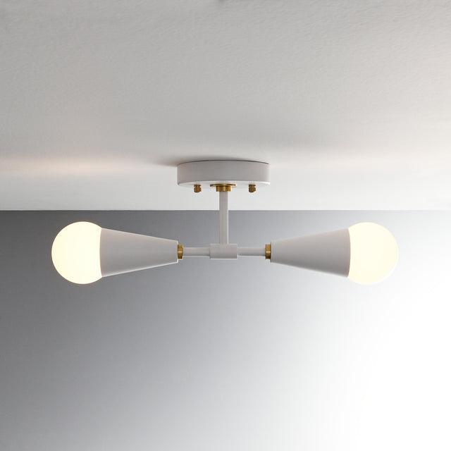 Vicky 2-Light Wall Sconce - White/Gold