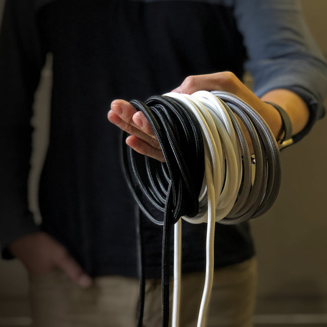 Color Fabric Cord Samples - Cloth Covered Electrical Wire
