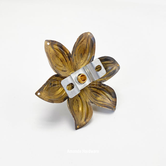 Brass Lotus Hook - 3.7in