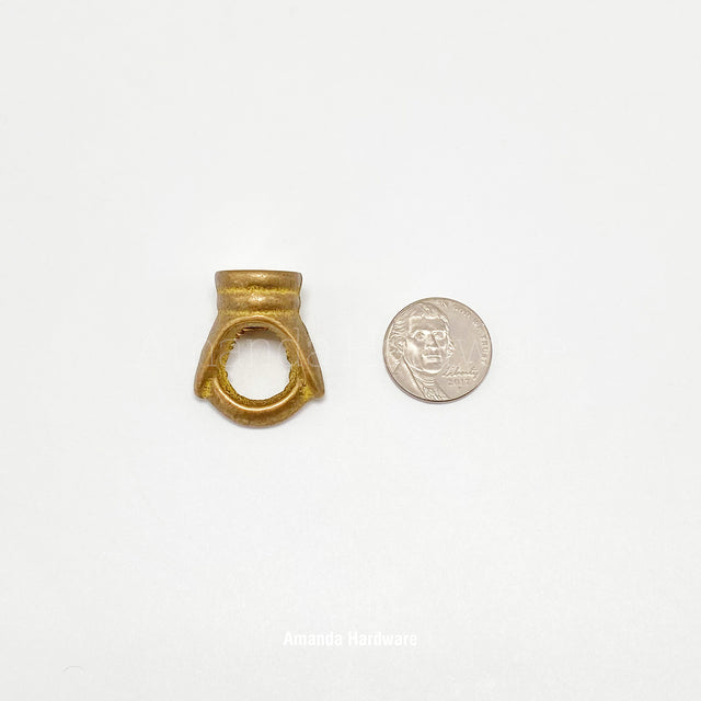 Closed Brass Hook With M10 (3/8") Female Threads