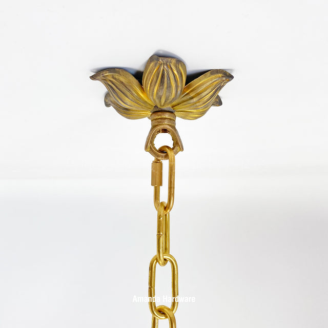 Closed Brass Hook With M10 (3/8") Female Threads