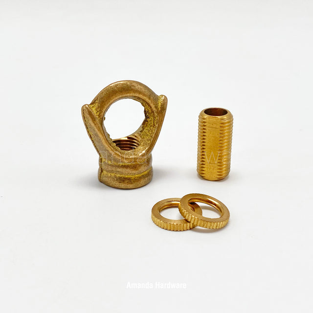 Closed Brass Hook With M10 (3/8") Female Threads