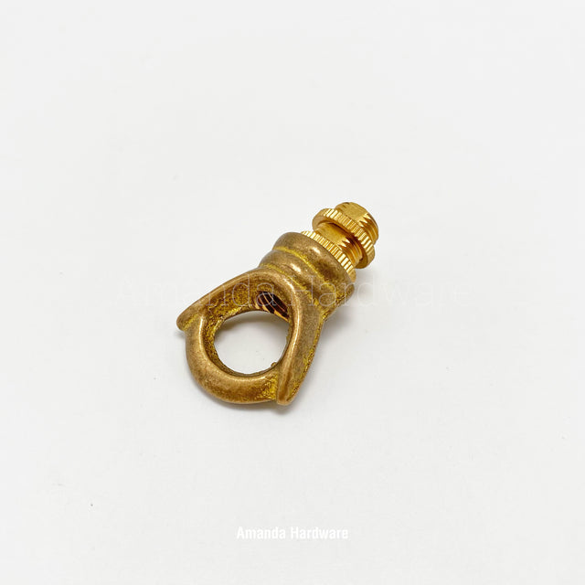 Closed Brass Hook With M10 (3/8") Female Threads