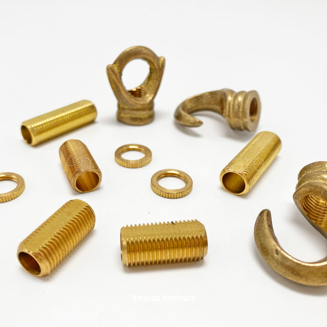 Closed Brass Hook With M10 (3/8") Female Threads