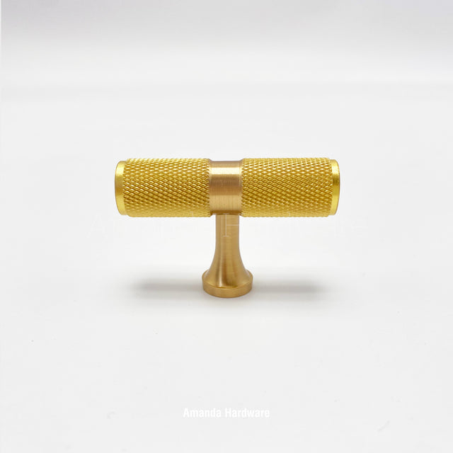 Modern Brass Pull Knob Handle 2PK