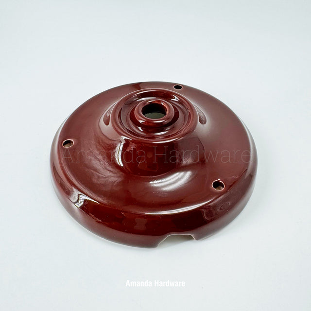 Brown Ceramic Canopy Hook - 4.13in