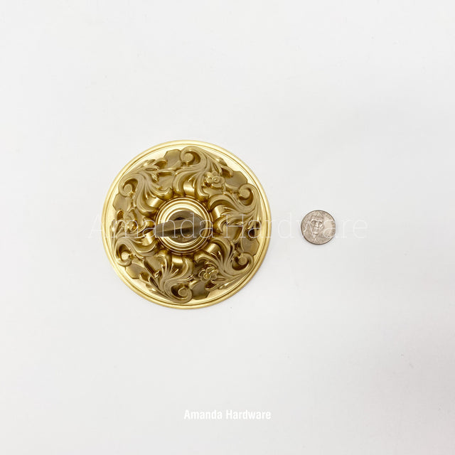 Brass Floral Dome Canopy Hook - 4.06in