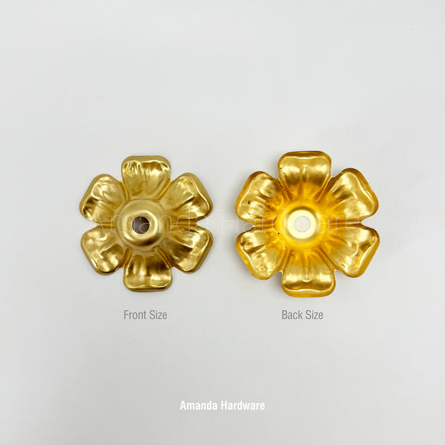 Brass Floral Petal Hook - 3.46in